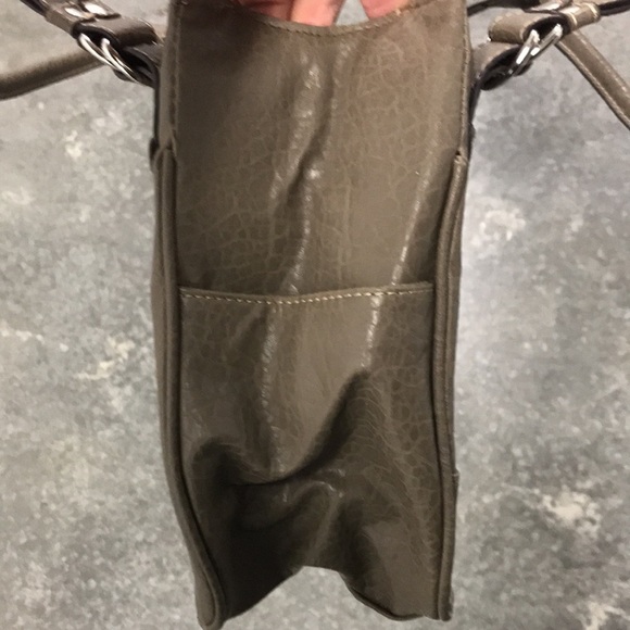 Emilie M vegan leather double handle shoulder bag - Picture 7 of 8